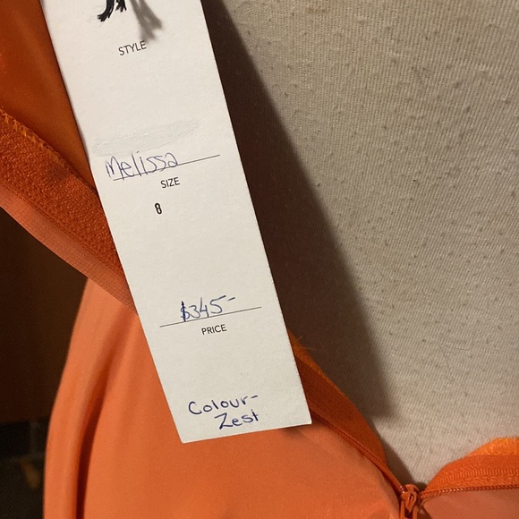 Paco PM Orange Zest Cocktail Formal or Bridesmaid Dress size 8 - Picture 8 of 8